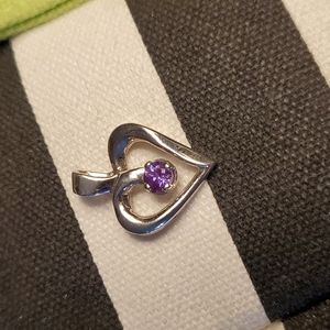 Alexandrite heart pendant